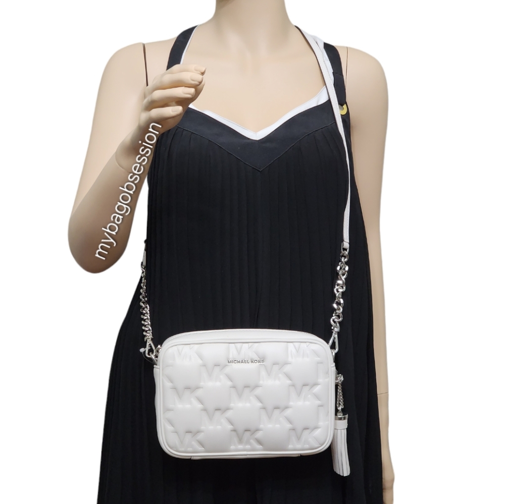 Michael Kors Jet Set MD Crossbody White - Picture 2 of 9